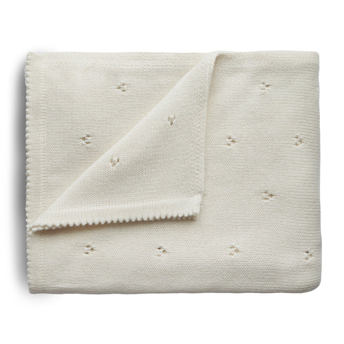 Mushie blanket - Pointelle ivory