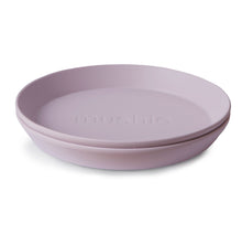Mushie Plates Round - Soft lilac (set van 2 stuks)