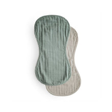 Mushie Burp Cloth Spuugdoeken - Roman green/Fog (set van 2 stuks)