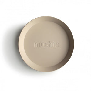Mushie Plates Round - Vanilla [set van 2 stuks]