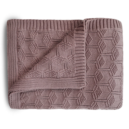 Mushie blanket - Honeycomb desert rose